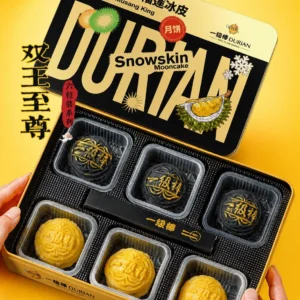 D - 双王至尊黑刺猫山王榴莲冰皮月饼 (6pcs)